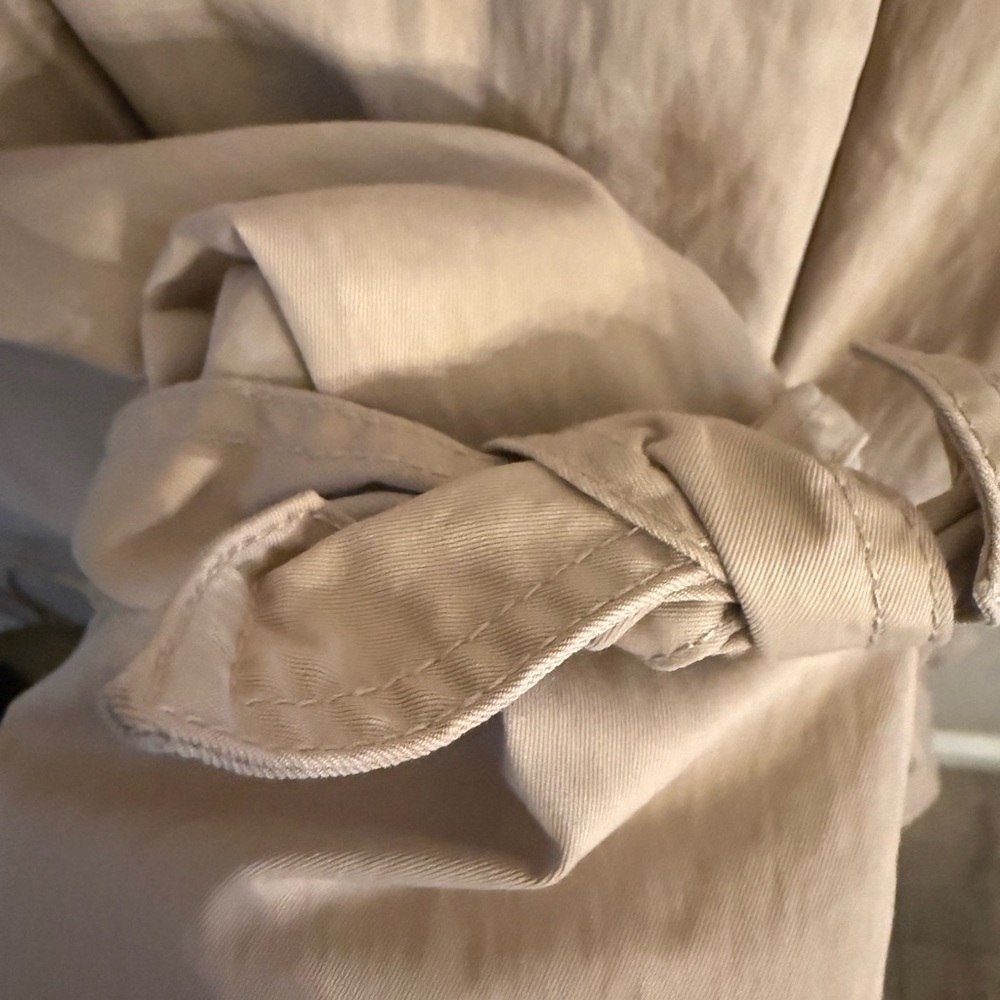 Massimo Dutti Open Trench Coat Tan Size Large - Picture 11 of 11